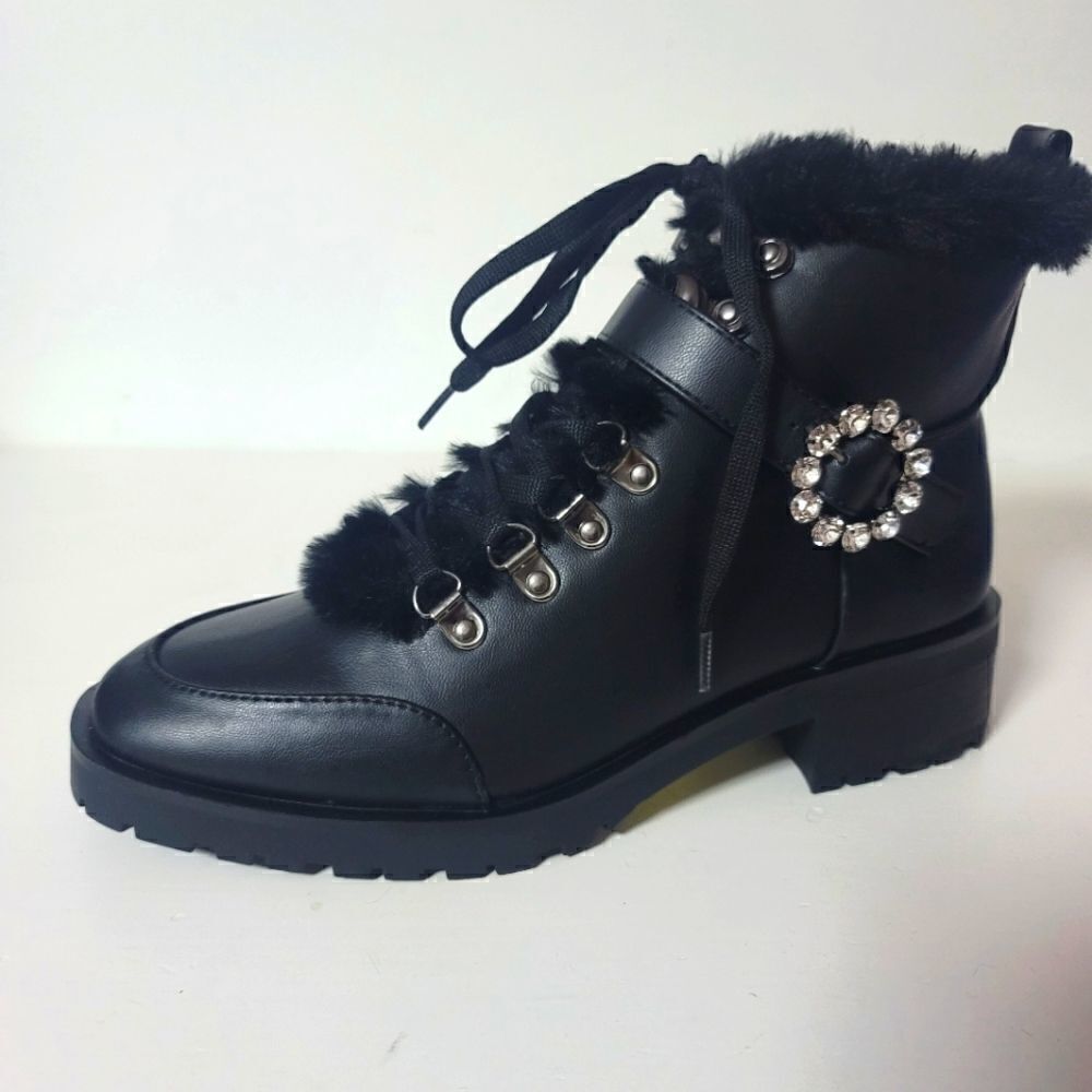 Nanette Lepore with faux fur booties